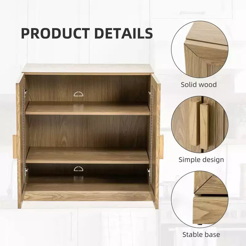Meuble d'appoint en bois PexFix avec étagères réglables