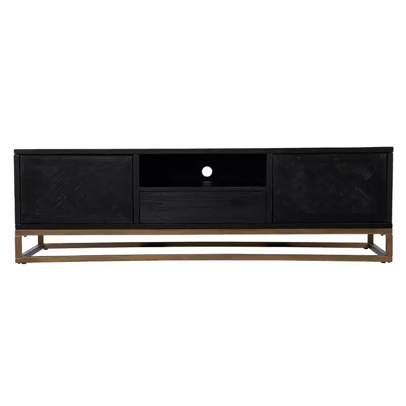 Dessingham Reclaimed Wood TV/Media Stand - Black - SEI