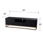 Meuble TV/multimédia en bois de récupération Dessingham – Noir – SEI