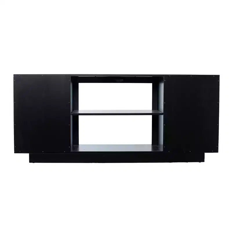 Console multimédia Delgrave avec rangement - Noir - SEI