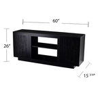 Console multimédia Delgrave avec rangement - Noir - SEI