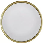 Miroir d'appoint rond texturé en fer doré encadré HomeRoots 15