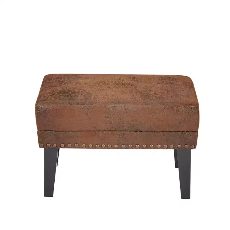 Christopher Knight Home Templin Pouf rembourré vintage avec garniture cloutée