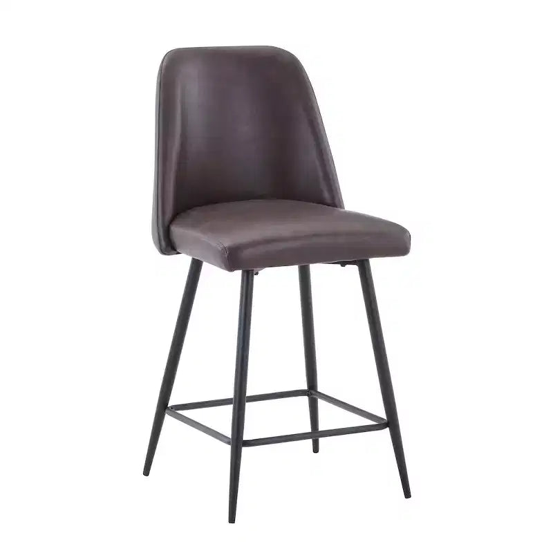 Jofran, tabouret de bar à hauteur de comptoir en similicuir d'inspiration milieu de siècle (ensemble de 2)
