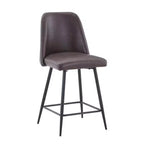 Jofran, tabouret de bar à hauteur de comptoir en similicuir d'inspiration milieu de siècle (ensemble de 2)