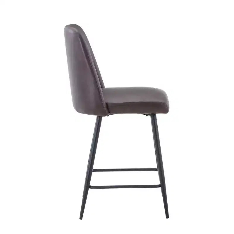 Jofran, tabouret de bar à hauteur de comptoir en similicuir d'inspiration milieu de siècle (ensemble de 2)