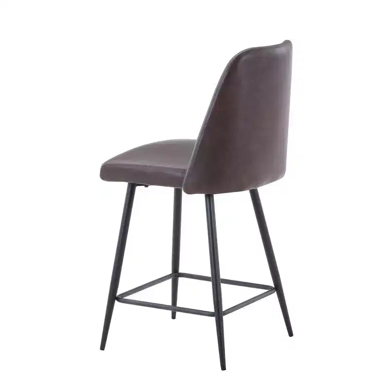 Jofran, tabouret de bar à hauteur de comptoir en similicuir d'inspiration milieu de siècle (ensemble de 2)