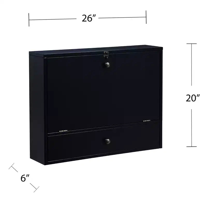 Bureau mural pour ordinateur portable - Noir - SEI