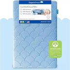 Organic Dream ComfortCloud Mini Crib Mattress in Sky Blue