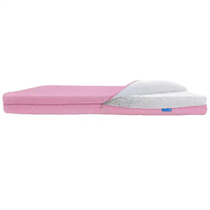 Matelas de berceau et de lit d'enfant 2 étapes Organic Dream ComfortCloud en rose
