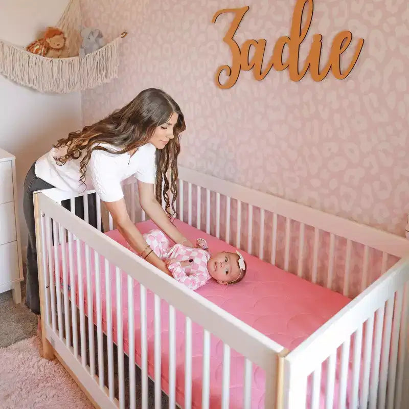 Matelas de berceau et de lit d'enfant 2 étapes Organic Dream ComfortCloud en rose