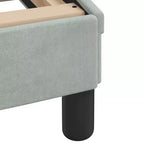 vidaXL Cadre de lit avec tête de lit Sommier tapissier Meubles de chambre Velours - Gris clair Jumeau