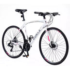 Vélo hybride NAYSAYE 24 vitesses, freins à disque, cadre en aluminium, pour hommes et femmes, pour le cyclisme urbain, blanc, 67.32*14.56*39.37