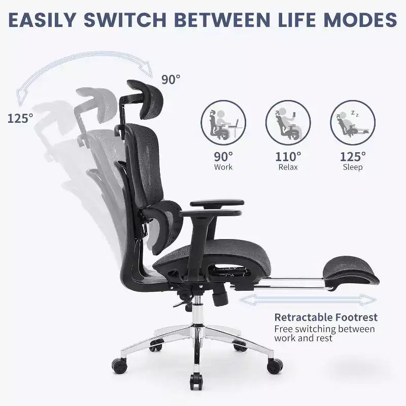 Chaise de bureau ergonomique Acekool