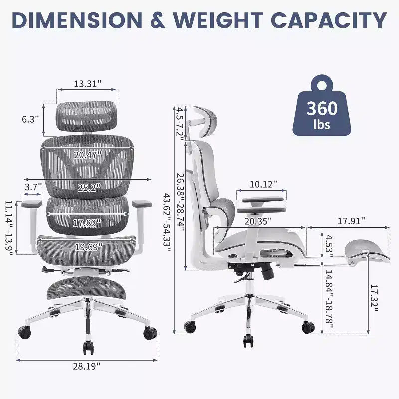 Chaise de bureau ergonomique Acekool