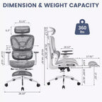 Chaise de bureau ergonomique Acekool