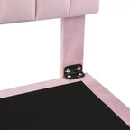 Cadre de lit flottant moderne Acekool Queen Size avec veilleuses à détecteur de mouvement, plateforme rembourrée, silencieux, beige