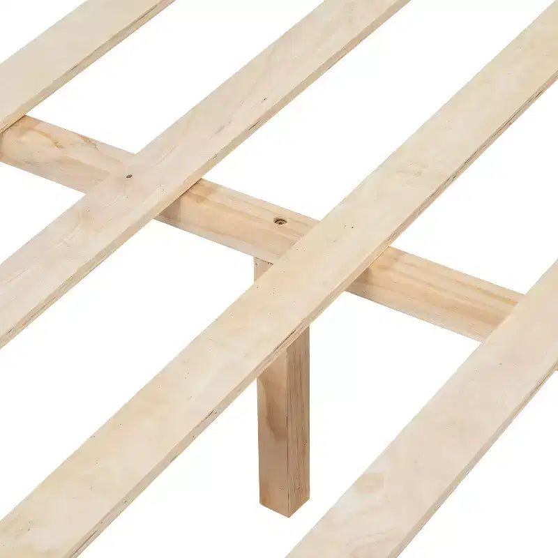 Lit plateforme Christopher Knight Home Callista Queen en bois avec tête de lit en similicuir tissé