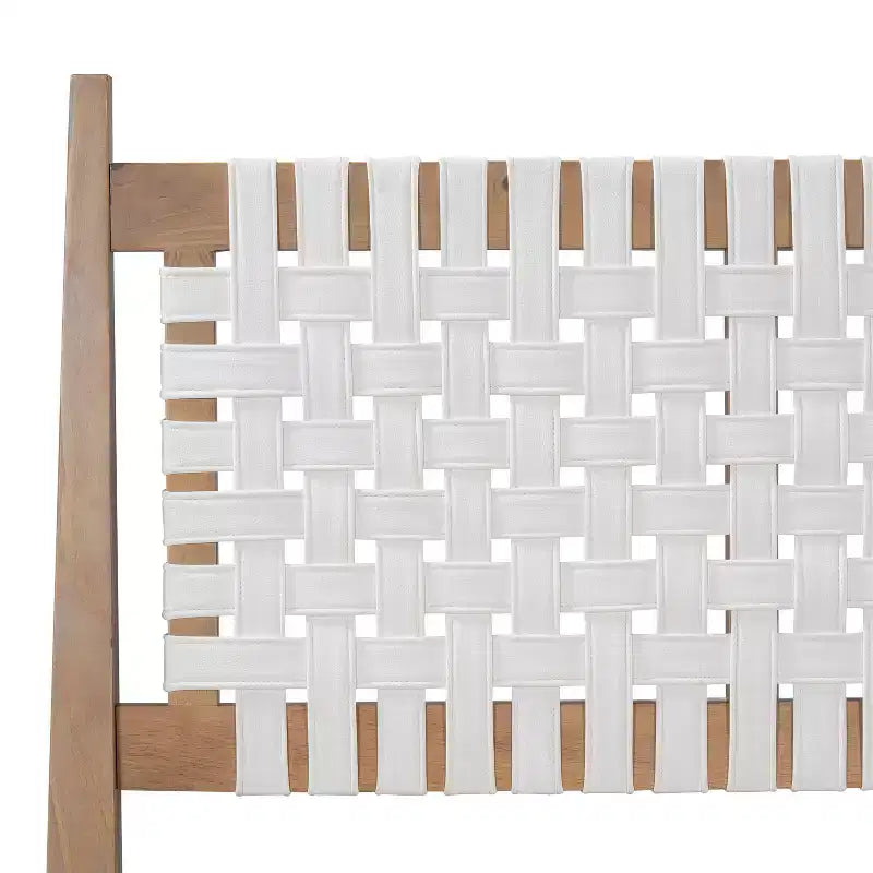 Lit plateforme Christopher Knight Home Callista Queen en bois avec tête de lit en similicuir tissé