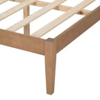 Lit plateforme Christopher Knight Home Callista Queen en bois avec tête de lit en similicuir tissé