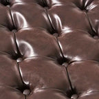 GDFStudio Heathbrooke Pouf de rangement capitonné contemporain en similicuir