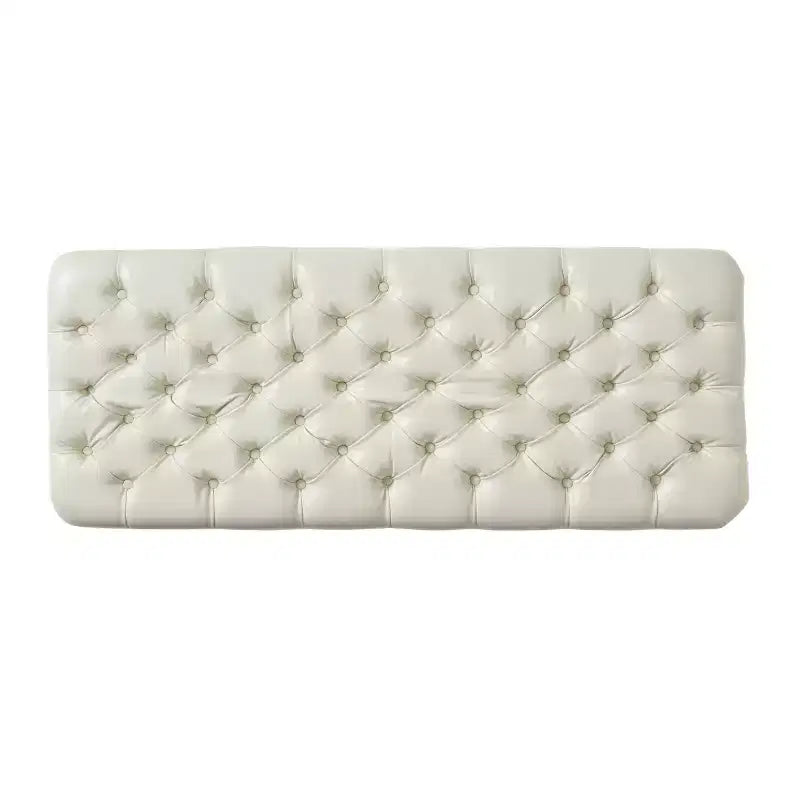 GDFStudio Heathbrooke Pouf de rangement capitonné contemporain en similicuir