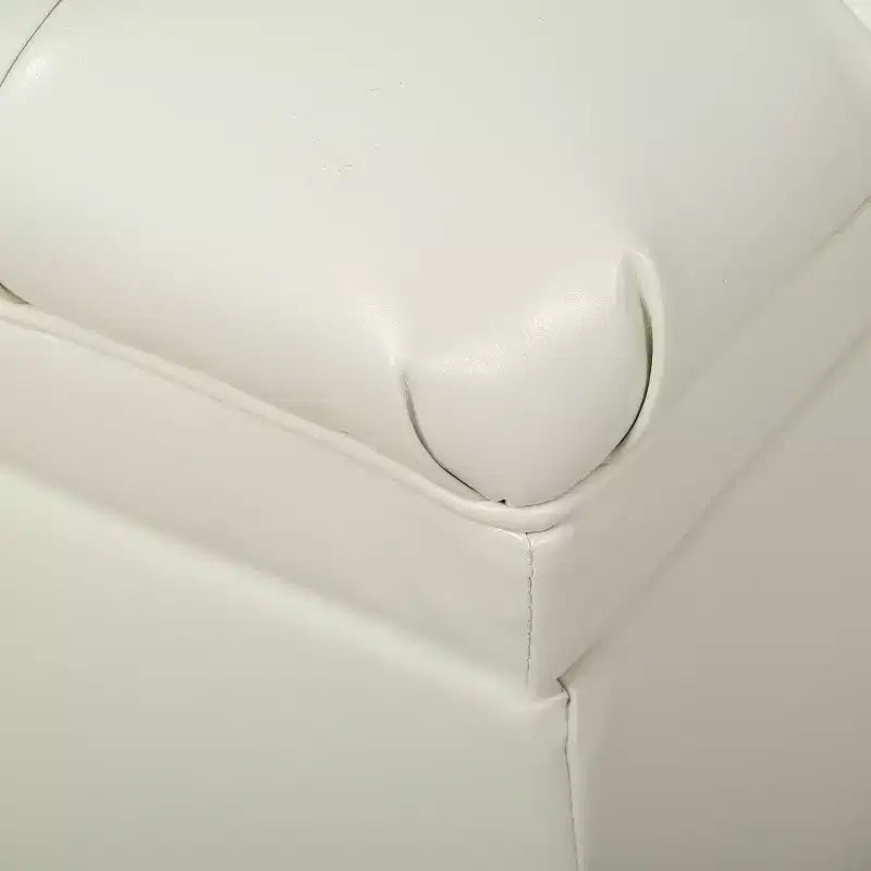 GDFStudio Heathbrooke Pouf de rangement capitonné contemporain en similicuir
