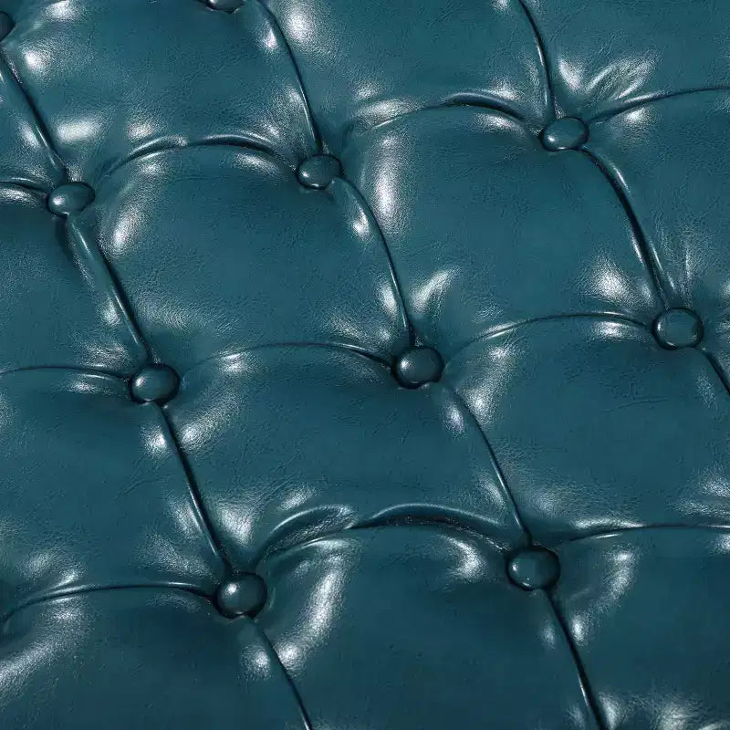 GDFStudio Heathbrooke Pouf de rangement capitonné contemporain en similicuir