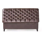 GDFStudio Heathbrooke Pouf de rangement capitonné contemporain en similicuir