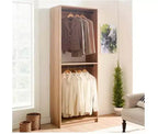 Placard de plain-pied HomeStock Prosper 32 en bois avec deux tringles