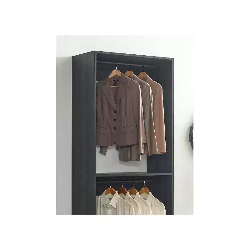 Placard de plain-pied HomeStock Prosper 32 en bois avec deux tringles