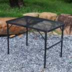 Table de camping pliante en aluminium 35x24, table portable avec hauteur réglable (1625), légère pour l'intérieur/extérieur, la plage, les pique-niques et les voyages en camping-car.