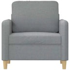 vidaXL Canapé Fauteuil Rembourré Fauteuil Simple pour Salon Tissu - Gris clair 23.6