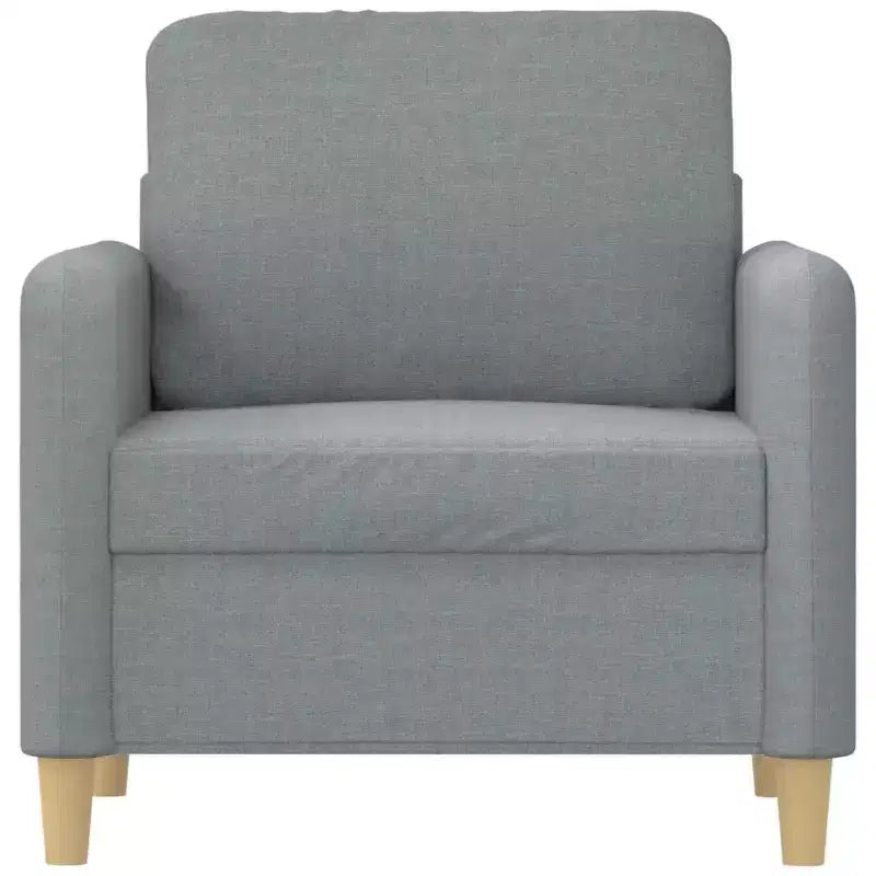 vidaXL Canapé Fauteuil Rembourré Fauteuil Simple pour Salon Tissu - Gris clair 23.6