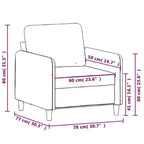 vidaXL Canapé Fauteuil Rembourré Fauteuil Simple pour Salon Tissu - Gris clair 23.6