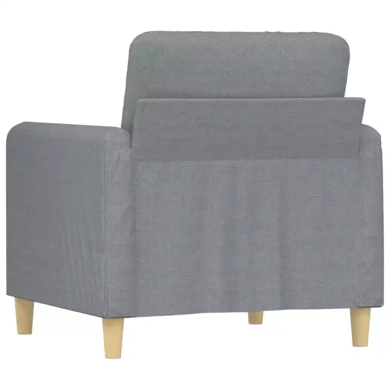 vidaXL Canapé Fauteuil Rembourré Fauteuil Simple pour Salon Tissu - Gris clair 23.6