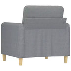 vidaXL Canapé Fauteuil Rembourré Fauteuil Simple pour Salon Tissu - Gris clair 23.6