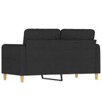 vidaXL Fauteuil canapé Fauteuil individuel rembourré pour salon Tissu - Noir 47,2