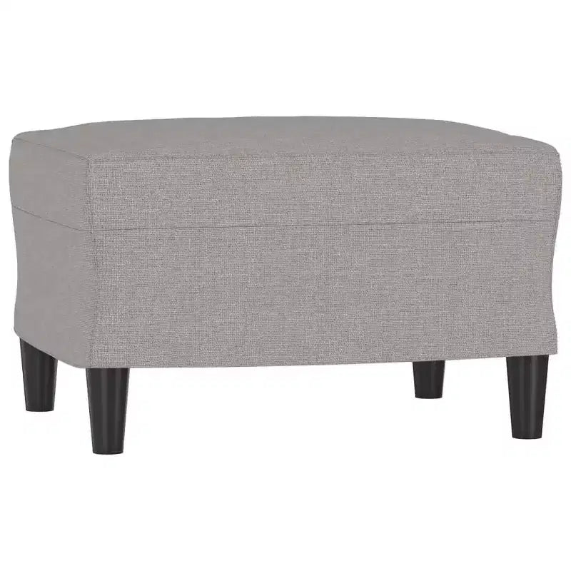 vidaXL Fauteuil simple en tissu gris clair avec repose-pieds - Revêtement 100 % polyester durable pour salon, chambre, salle de repos - 92 x 77 x 80 cm