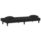 vidaXL Ensemble de canapé 2 places en velours vert foncé avec lit convertible/méridienne et repose-pieds pour salon, détente, maison