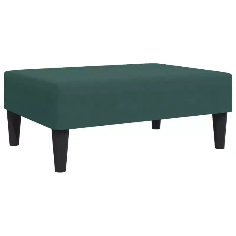 vidaXL Ensemble de canapé 2 places en velours vert foncé avec lit convertible/méridienne et repose-pieds pour salon, détente, maison