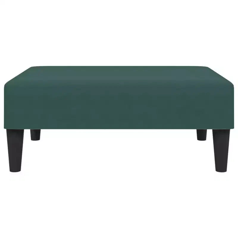 vidaXL Ensemble de canapé 2 places en velours vert foncé avec lit convertible/méridienne et repose-pieds pour salon, détente, maison