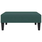 vidaXL Ensemble de canapé 2 places en velours vert foncé avec lit convertible/méridienne et repose-pieds pour salon, détente, maison