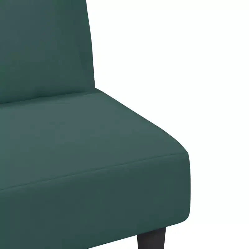 vidaXL Ensemble de canapé 2 places en velours vert foncé avec lit convertible/méridienne et repose-pieds pour salon, détente, maison