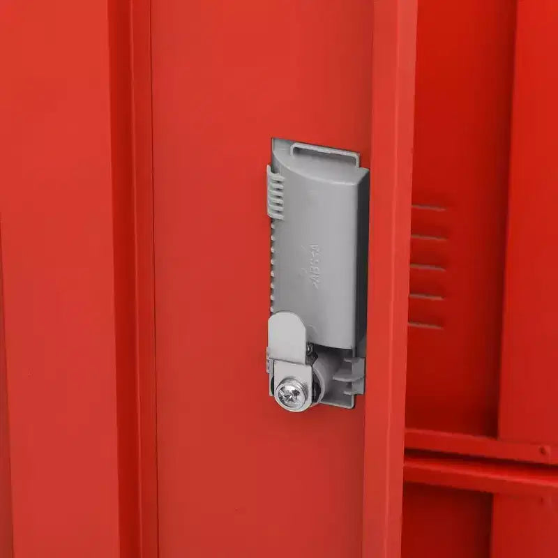 vidaXL Meuble de rangement Casiers Gris et rouge Acier Meuble de rangement Moyen