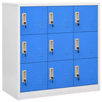 vidaXL Armoire de rangement Gris clair et bleu Acier Armoire vestiaire moyenne