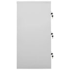 vidaXL Armoire de rangement Gris clair et bleu Acier Armoire vestiaire moyenne