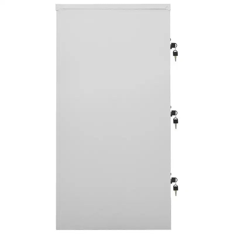 vidaXL Armoire de rangement Gris clair et bleu Acier Armoire vestiaire moyenne