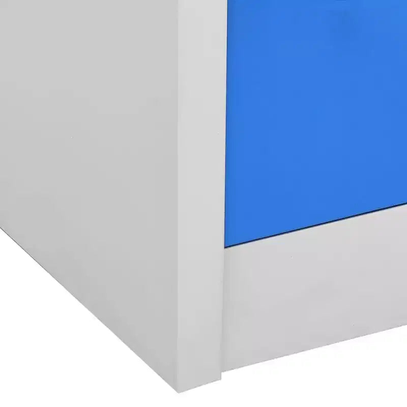 vidaXL Armoire de rangement Gris clair et bleu Acier Armoire vestiaire moyenne
