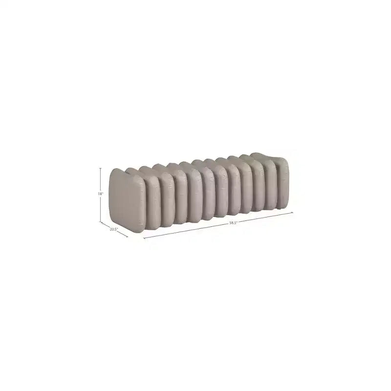 Meridian Furniture, Banc Atticus en similicuir